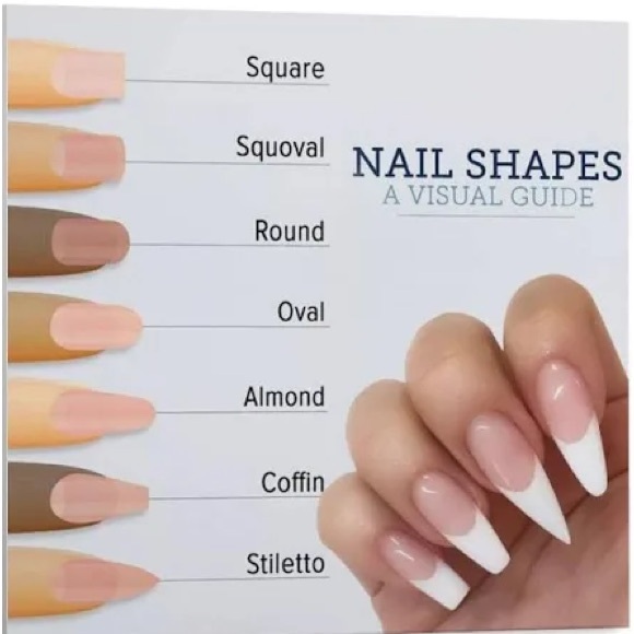 Mix Between Almond & Coffin Styled French Manicure Press On Nail Kit - Picture 4 of 4